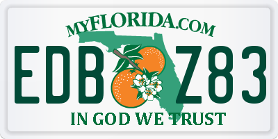 FL license plate EDBZ83
