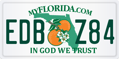 FL license plate EDBZ84