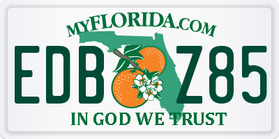 FL license plate EDBZ85