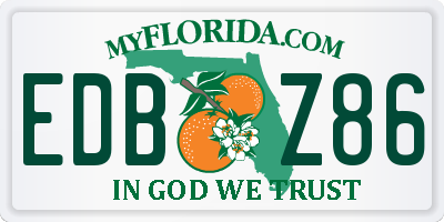 FL license plate EDBZ86