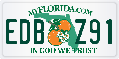 FL license plate EDBZ91