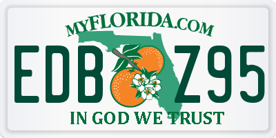 FL license plate EDBZ95