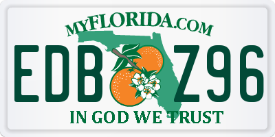 FL license plate EDBZ96