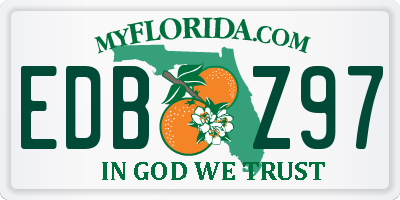 FL license plate EDBZ97