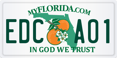 FL license plate EDCA01