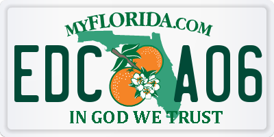 FL license plate EDCA06