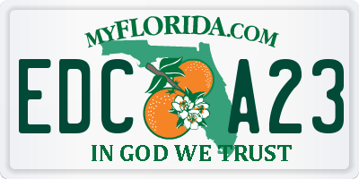 FL license plate EDCA23