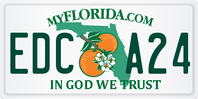 FL license plate EDCA24