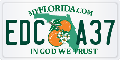 FL license plate EDCA37