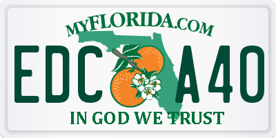 FL license plate EDCA40