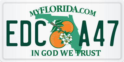FL license plate EDCA47