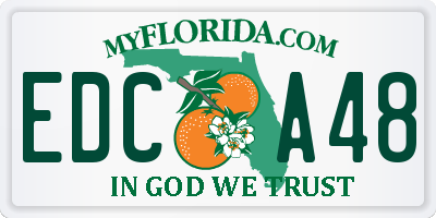 FL license plate EDCA48