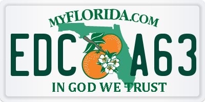 FL license plate EDCA63