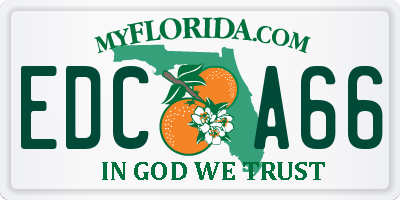 FL license plate EDCA66