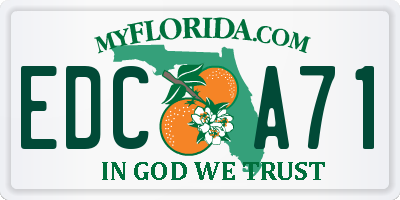 FL license plate EDCA71