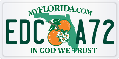 FL license plate EDCA72