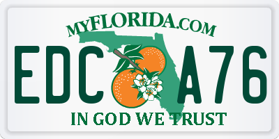 FL license plate EDCA76