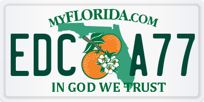 FL license plate EDCA77