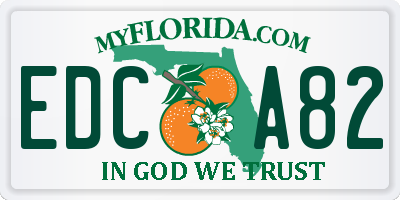 FL license plate EDCA82