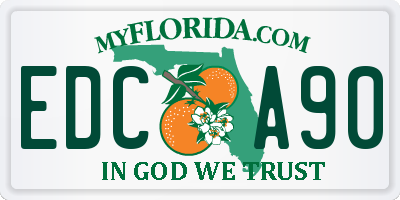 FL license plate EDCA90