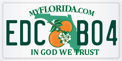 FL license plate EDCB04