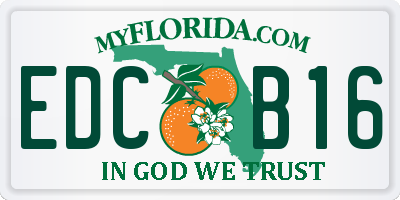 FL license plate EDCB16