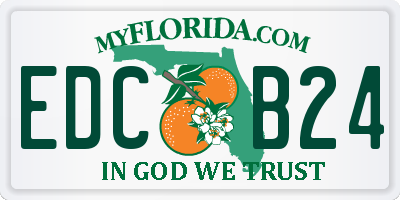 FL license plate EDCB24