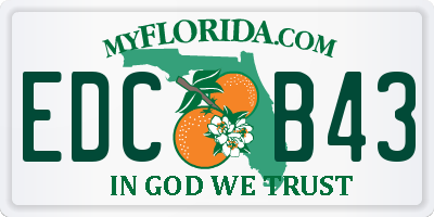 FL license plate EDCB43