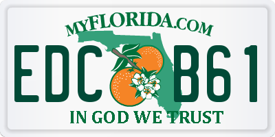 FL license plate EDCB61