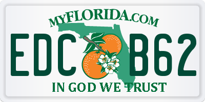 FL license plate EDCB62