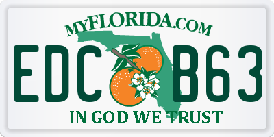 FL license plate EDCB63