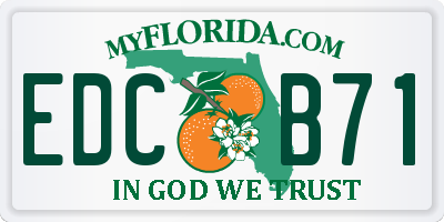 FL license plate EDCB71