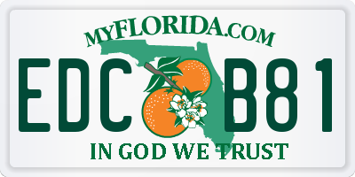 FL license plate EDCB81