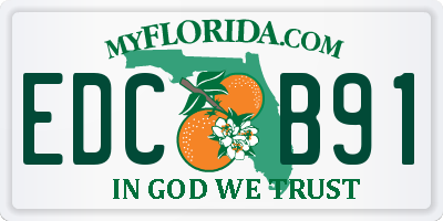 FL license plate EDCB91