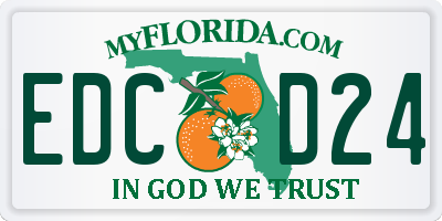 FL license plate EDCD24