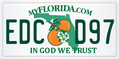 FL license plate EDCD97