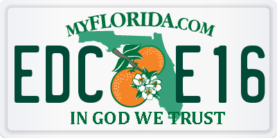 FL license plate EDCE16