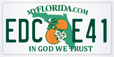 FL license plate EDCE41