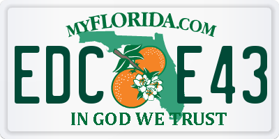 FL license plate EDCE43