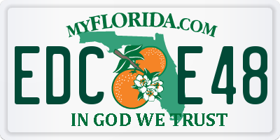 FL license plate EDCE48