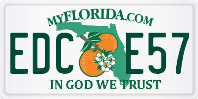 FL license plate EDCE57