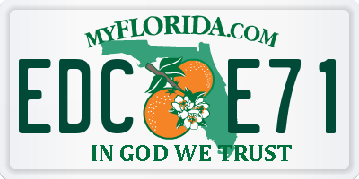 FL license plate EDCE71