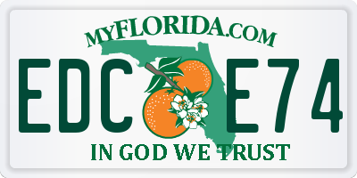 FL license plate EDCE74