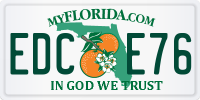 FL license plate EDCE76