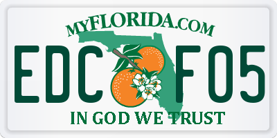 FL license plate EDCF05