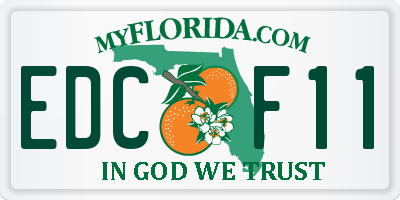 FL license plate EDCF11