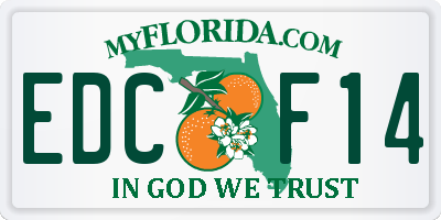 FL license plate EDCF14