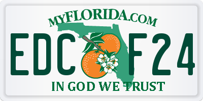 FL license plate EDCF24
