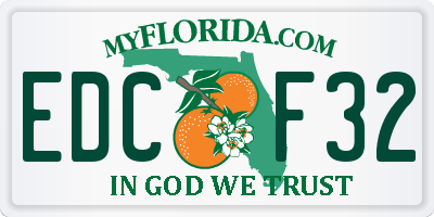 FL license plate EDCF32