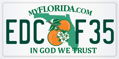 FL license plate EDCF35